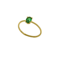 Πράσινο Ζιρκόν Δαχτυλίδι Χρυσό 14Κ - gr8232g