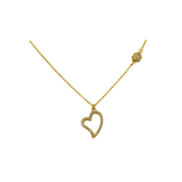 Επίχρυση Καρδιά από Ασήμι & Ζιρκόν - sn1492