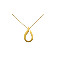 Μενταγιόν Φλόγα από Ασήμι Επιχρυσωμένο - qp2811