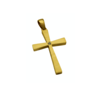 Χρυσός Σταυρός 14 Καράτια με 2 Όψεις & Ζιρκόν - gs942