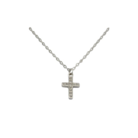 9Κ Λευκόχρυσο Σταυρουδάκι Ζιρκόν - wgs503