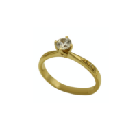 9Κ Χρυσό Μονόπετρο Δαχτυλίδι Ζιρκόν - gr838