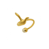 Δαχτυλίδι από Ασήμι Επιχρυσωμένο & Μαργαριτάρι - gpr237