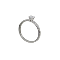 Δαχτυλίδι Λευκόχρυσο 14 Καράτια Ζιρκόν - wgr42199