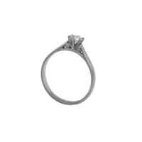 Μονόπετρο Ζιρκόν Δαχτυλίδι Λευκόχρυσο 9 Καράτια - wgr378