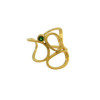 Πράσινο Ζιρκόν Δαχτυλίδι από Ασήμι - gpr248