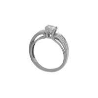 18 Καράτια Λευκόχρυσο Δαχτυλίδι με Διαμάντια Μπριγιάν - wgr382