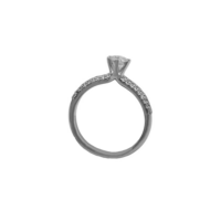 18 Καράτια Λευκόχρυσο Δαχτυλίδι Brilliant - lr245