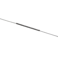 Μαύρο Βραχιόλι από Ασήμι & Ζιρκόν - sb70