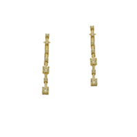 14 Καράτια Χρυσά Σκουλαρίκια Ζιρκόν - ge263