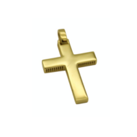 14 Καράτια Χρυσός Ανδρικός Σταυρός με 2 Όψεις - gs147245