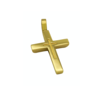 14 Καράτια Χρυσός Σταυρός με 2 Όψεις - gs160524