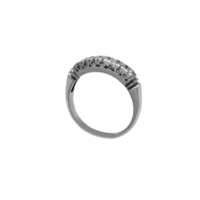 18 Καράτια Λευκόχρυσο Δαχτυλίδι 7 Μπριγιάν - wgr387