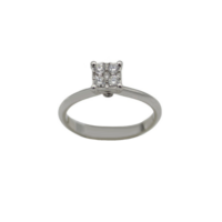 Λευκόχρυσο Δαχτυλίδι 18 Καράτια με Διαμάντια Μπριγιάν - em124