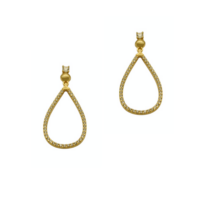 14Κ Χρυσά Σκουλαρίκια Ζιρκόν Σταγόνες - ge1111