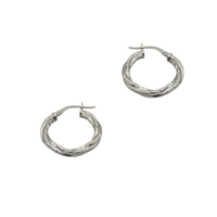 Ασημένιοι Στριφτοί Κρίκοι - se31014