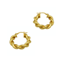 Μπουλ Στριφτοί Κρίκοι από Ασήμι - se596