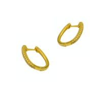 Επίχρυσα Σκουλαρίκια από Ασήμι & Ζιρκόν - se2815