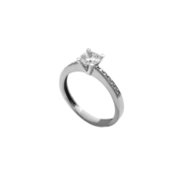 14Κ Λευκόχρυσο Δαχτυλίδι Ζιρκόν - wgr843