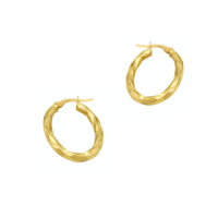 14Κ Χρυσά Οβάλ Κρικάκια - ge277