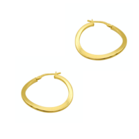 9Κ Χρυσοί Κρίκοι με Γωνία - ge295