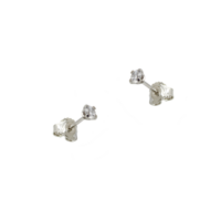 9Κ Λευκόχρυσα Σκουλαρίκια Στρασάκια - wge795