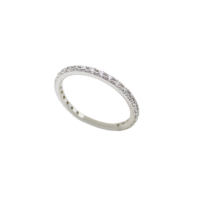 9Κ Λευκόχρυσο Ολόβερο Δαχτυλίδι - wgr385