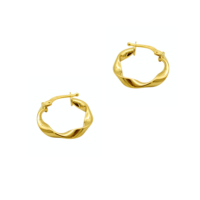 9Κ Χρυσά Στριφτά Κρικάκια - ge288