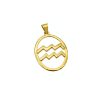 9Κ Χρυσό Ζώδιο Υδροχόος - gm2042aq