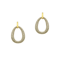 Επίχρυσα Σκουλαρίκια από Ασήμι & Ζιρκόν - se4555