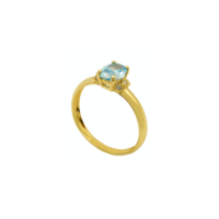 Γαλάζιο Ζιρκόν Δαχτυλίδι Χρυσό 9Κ - gr52642