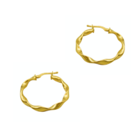 Χρυσοί Κρίκοι Στριφτοί 9Κ - ge294