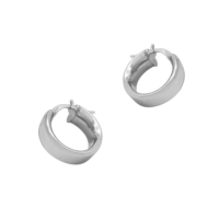 Ασημένια Φαρδιά Κρικάκια - se350