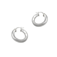 Ασημένιοι Μπουλ Κρίκοι - se663