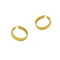 Επίχρυσοι Φαρδιοί Κρίκοι από Ασήμι - se350b