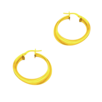 Μπουλ Κρίκοι από Ασήμι Επιχρυσωμένο - se660y