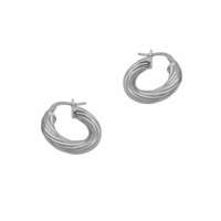 Στριφτά Μπουλ Κρικάκια από Ασήμι - se314w