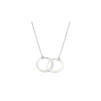 Ασημένιο Κολιέ 2 Κρίκοι - zn2724