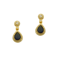 Μπλε Σταγόνες Επίχρυσα Σκουλαρίκια από Ασήμι - es2322y