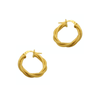 Επίχρυσα Σκουλαρίκια Κρίκοι από Ασήμι - se244