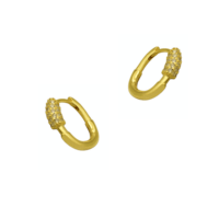 Επίχρυσοι Κρίκοι από Ασήμι & Ζιρκόν - es3150y