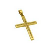 14Κ Χρυσός Γυναικείος Σταυρός & Ζιρκόν - gs993