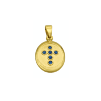 9Κ Χρυσό Φυλακτό για Αγόρι Μπλε Σταυρός - gk224