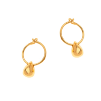 Επίχρυσα Σκουλαρίκια από Ασήμι Σταγόνες - se51080