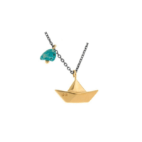 Επίχρυσο Κολιέ από Ασήμι Καραβάκι - sn32214