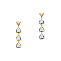 Γαλάζια Ζιρκόν Σκουλαρίκια από Ασήμι - se51519