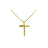 Χρυσός Σταυρός 9Κ με Ζιρκόν - gn95