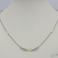 Δίχρωμο Κολιέ από Ασήμι Επιχρυσωμένο - sn00017_2