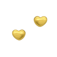 Επίχρυσα Σκουλαρίκια Μεγάλες Καρδιές από Ασήμι - qpf843y