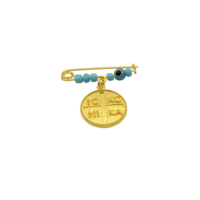 Παραμάνα από Ασήμι Ιησούς Χριστός Νικά - sk065